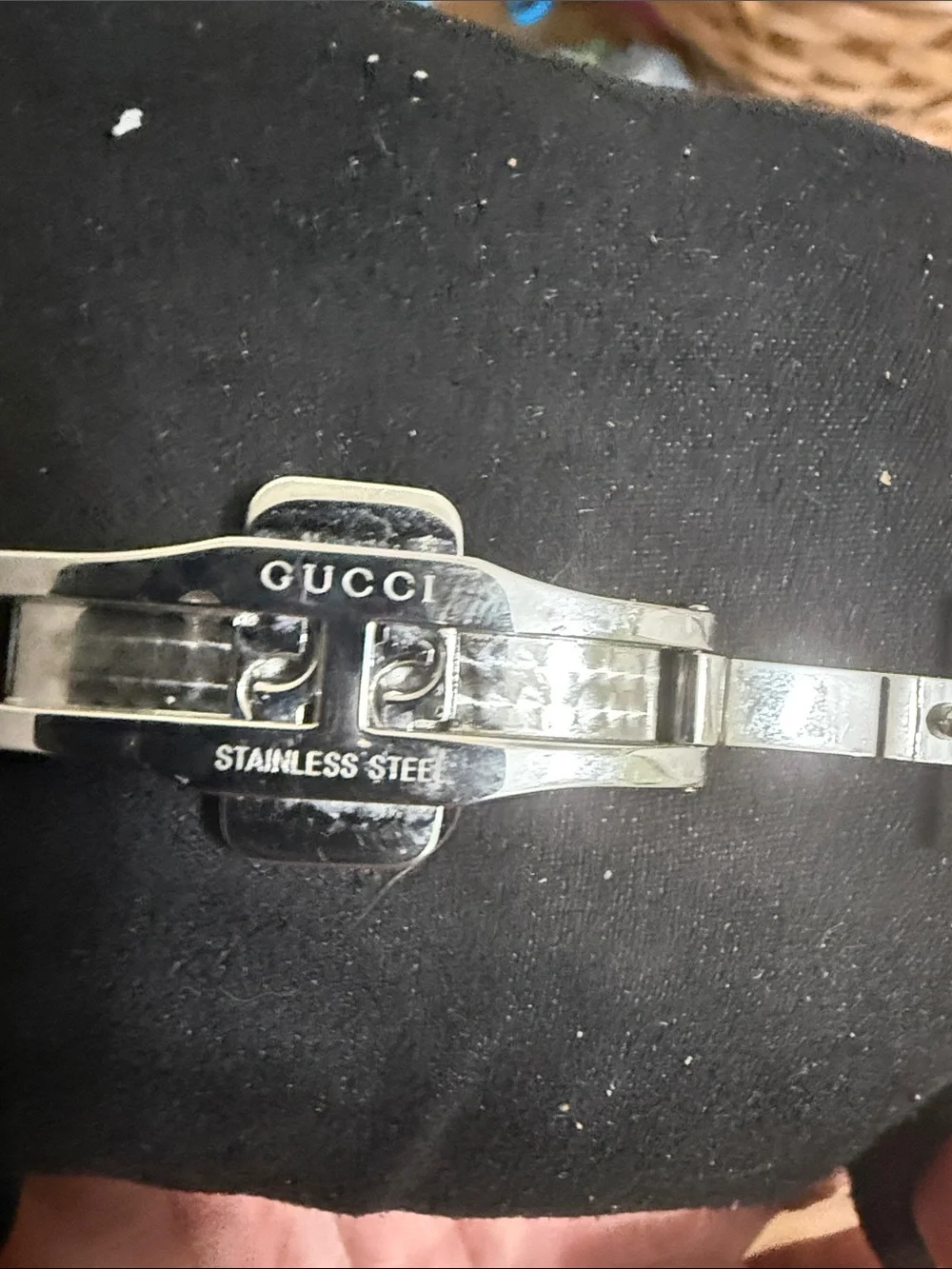 Gucci Women’s Stainless Steel Bracelet Watch with Black Dial